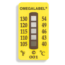 non-reversible temperature sticker