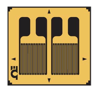 Precision Strain Gauges Dual-Grid for Bending Strains | SGD-2/350-DY11