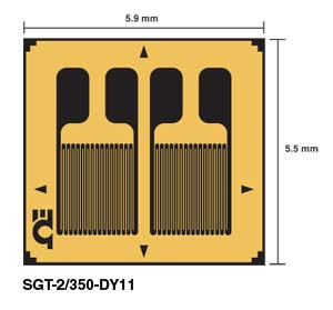 Transducer-Quality Strain Gauges 
Dual Parallel Grids for Bending Applications | SGT-2/350-DY11