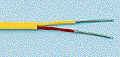 Yellow with yellow and red
