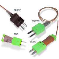 Fast response insulated thermocouple with connectors | 5LSC, 5SRTC, and 5SC Series