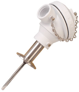 3-A Direct Immersion Sanitary RTD Sensors Pt100 with Connection Heads for use in Food, Dairy, Beverage and BioPharmaceutical Processes | PRS-NB9W Sanitary RTD Sensors