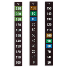 Reversible Liquid Crystal Temperature Label, Models RLC-80-(*), RLCL-15/30, RLCM-15/30 | RLC-80, RLCL, and RLCM Series