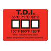 Three point temperature labels provide a permanent record of